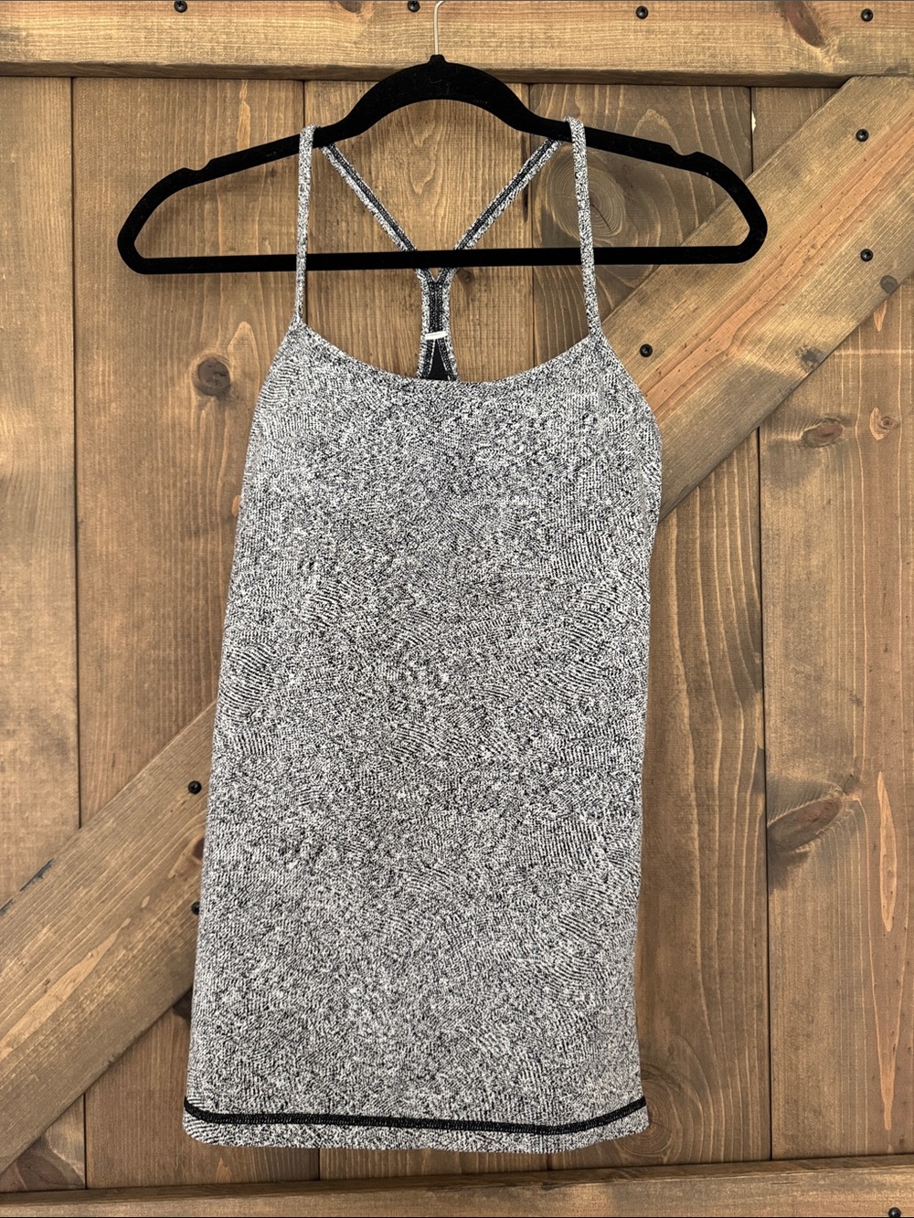Lululemon Power Y Women's Neutral Gray Knit Tank Top Size 8